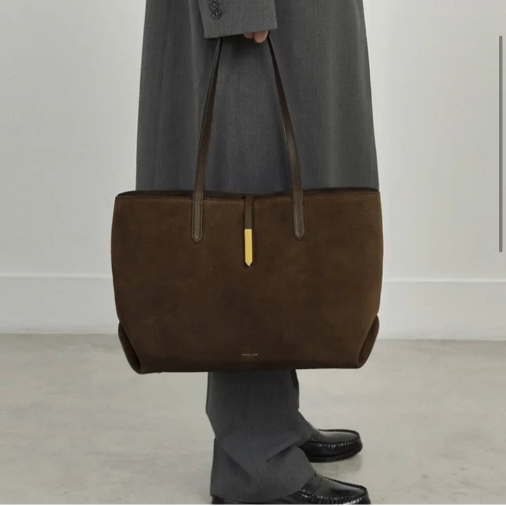 NWT. DEMELLIER LONDON The Tokyo Tote - mocha suede & mocha smooth - Picture 2 of 8
